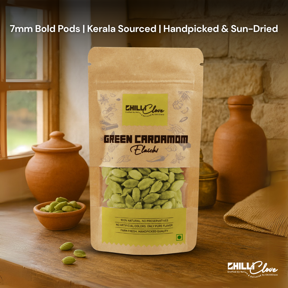 Natural Green Cardamom (Elaichi) – 7mm Premium Export Quality