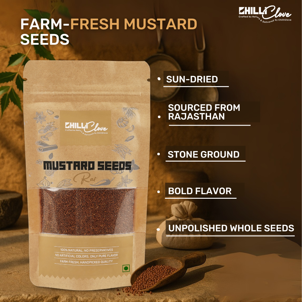 Natural & Premium Mustard Seeds (Rai) – Bold Flavor & Rich Aroma