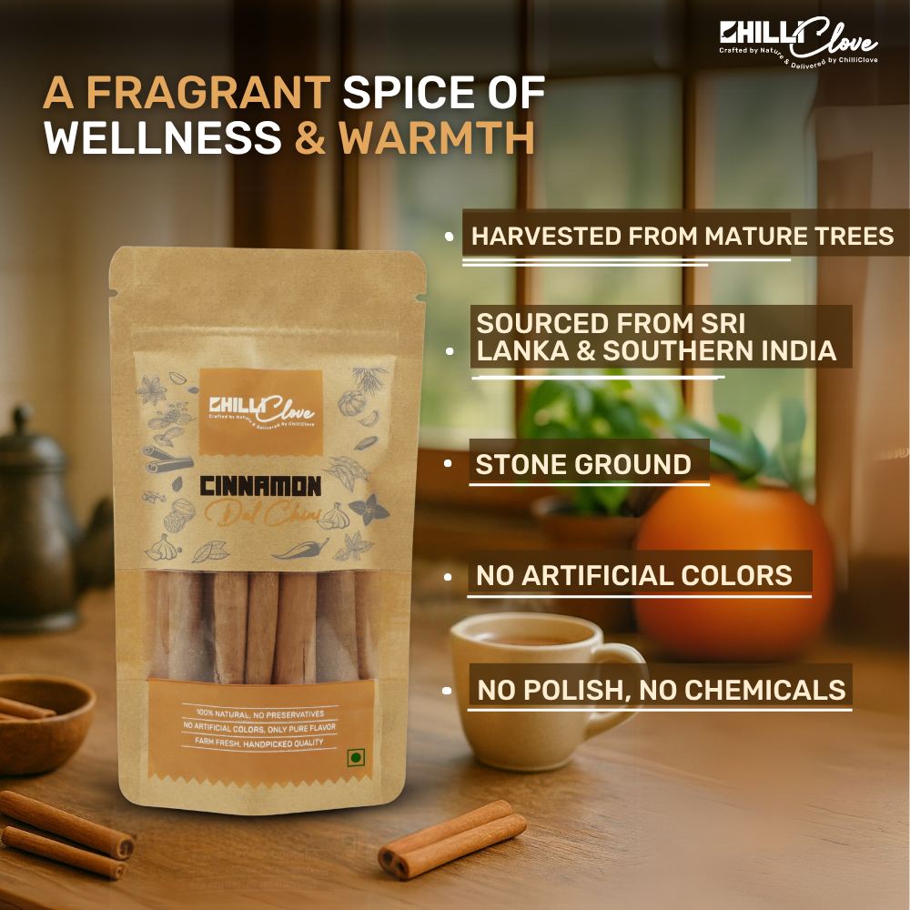 Natural & Premium Cinnamon (Dalchini) – Sweet Aroma & Warm Spice