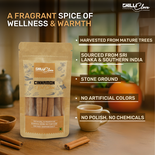 Natural & Premium Cinnamon (Dalchini) – Sweet Aroma & Warm Spice
