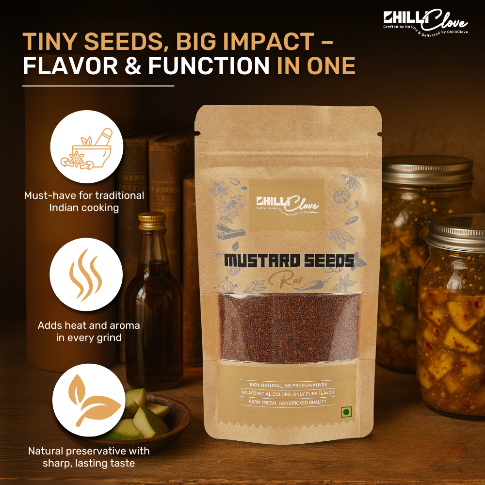 Natural & Premium Mustard Seeds (Rai) – Bold Flavor & Rich Aroma