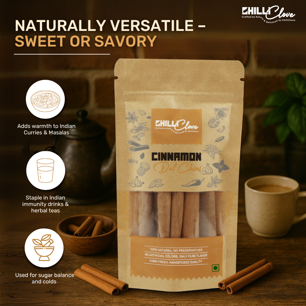Natural & Premium Cinnamon (Dalchini) – Sweet Aroma & Warm Spice