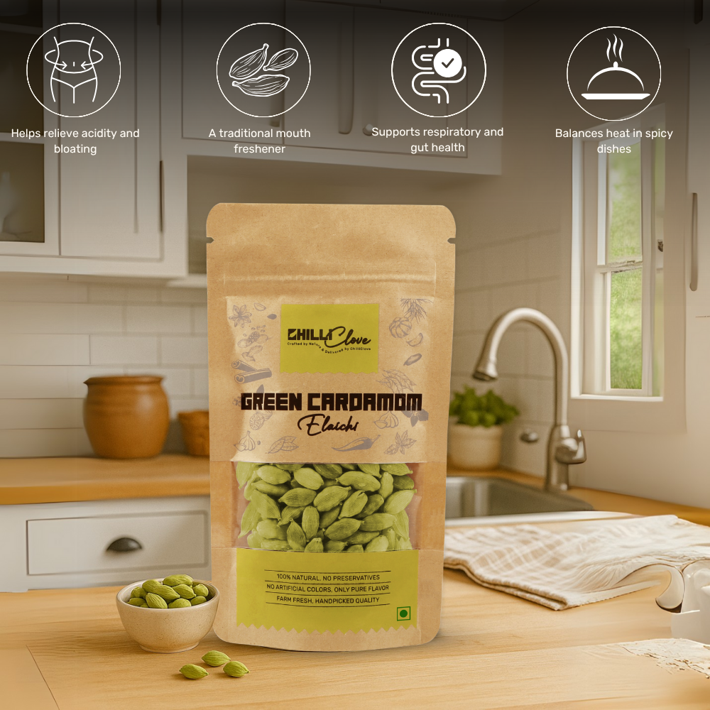 Natural Green Cardamom (Elaichi) – 7mm Premium Export Quality