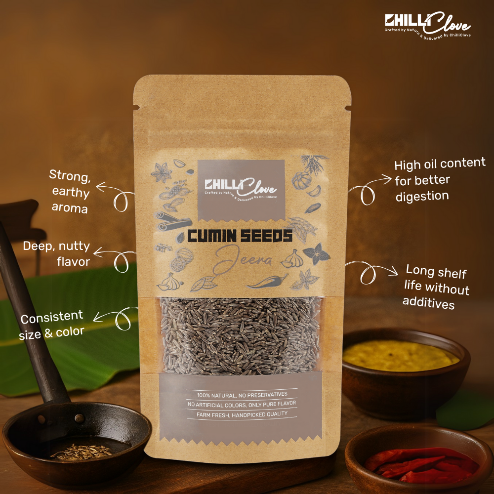 Natural Cumin Seeds (Jeera) – Bold Aroma, Authentic Flavor