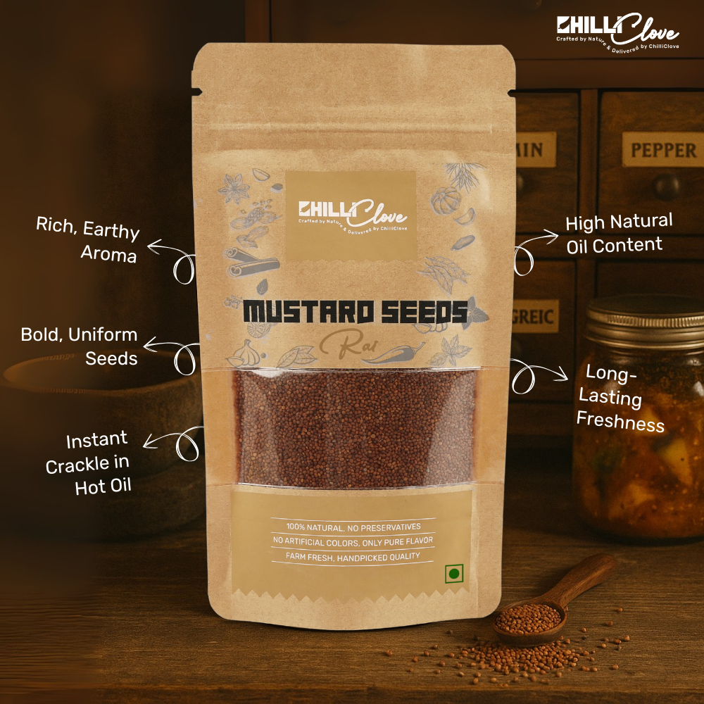 Natural & Premium Mustard Seeds (Rai) – Bold Flavor & Rich Aroma